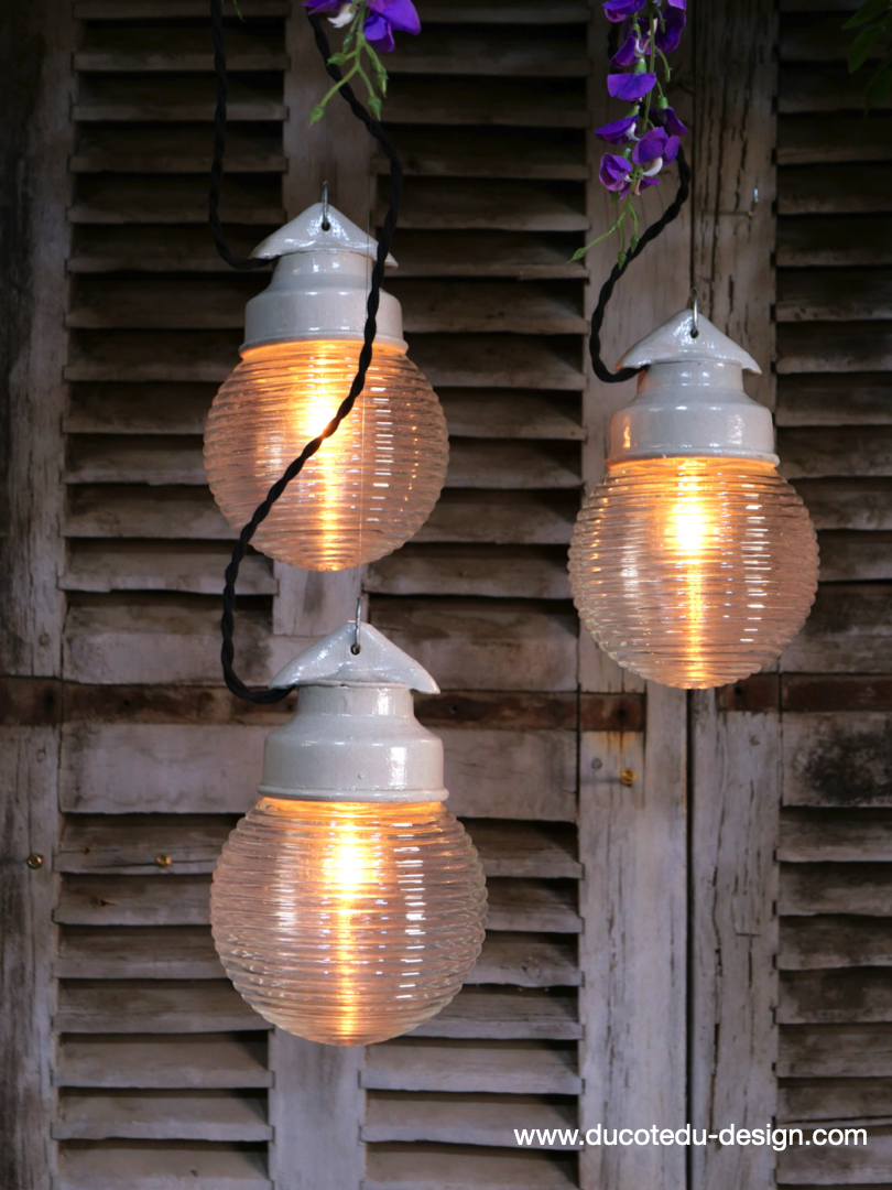 Ancienne Lampe Baladeuse Design Industriel - Style XXème Siècle En Métal - Lampe Atelier Vintage